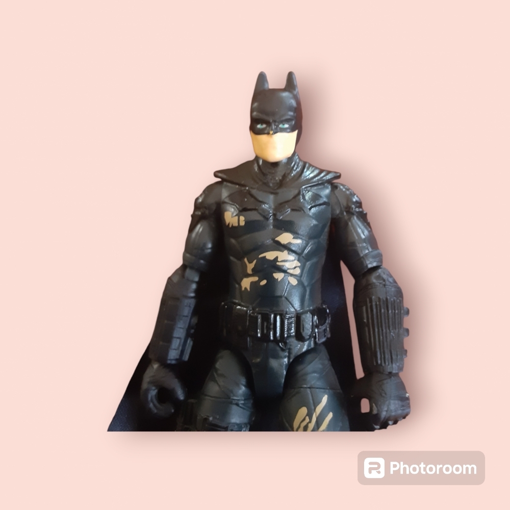 DC coimcs the batman 4" inch action Figure 2022 moive sinl black jointed